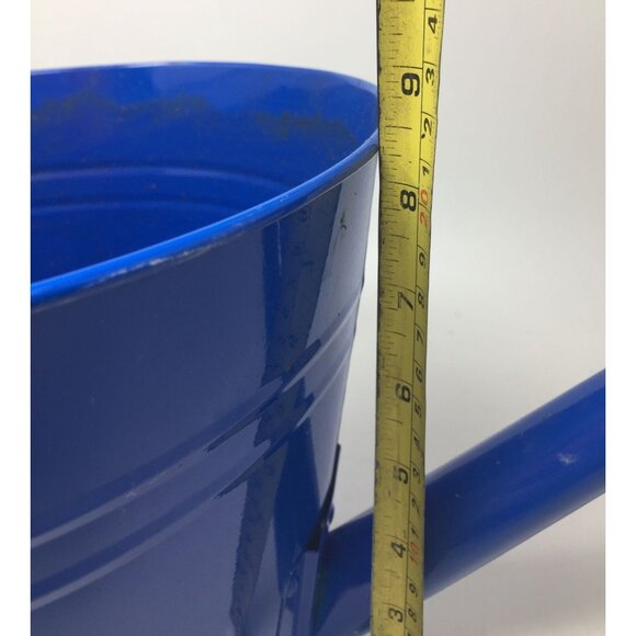 Vintage Blue Watering Can with Handle - about 8.5'' tall and 10'' wide - Picture 7 of 8